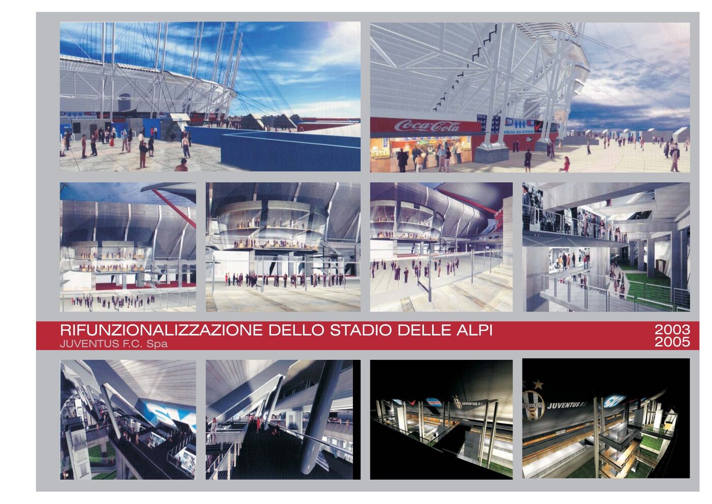 Viste di progetto dello Stadio delle Alpi rifunzionalizzato